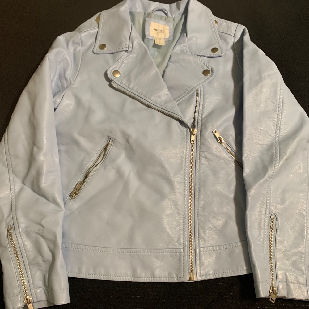 Blue Pleather Jacket